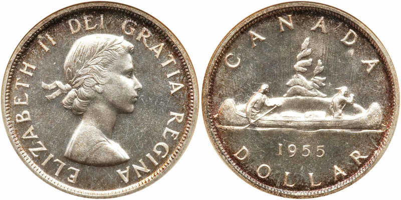 Canada. Dollar, 1955. KM-54. ANACS graded MS-66 Prooflike. Estimated Value $200 ...