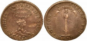 Chile. Peso, 1817-FJ (Santiago). VF