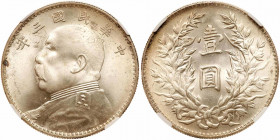 China-Republic. Dollar, Year 3 (1914). NGC MS64