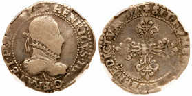 France. ½ Franc, 1575-A (Paris). NGC VF20