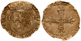 France. ¼ Ecu Navarre, 1607 (Saint Palais). NGC VF35