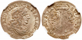 German States: Brandenburg. 6 Gr'scher, 1682-HS. NGC MS64