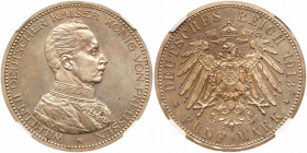 German States: Prussia. Proof 5 Marks, 1913-A. NGC PF63