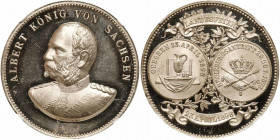 German States: Saxony. Medal, 1898. NGC PF62
