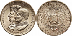 German States: Saxony. 2 Marks,1909. BU