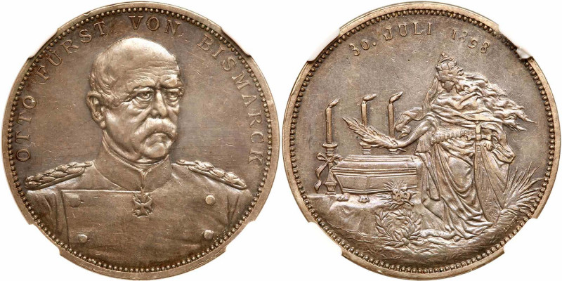 Germany. Bismark Silver Medal, 1898. Bennert-225. Silver. 18.3g. 33 mm. Lauer, N...