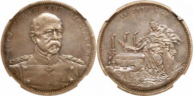 Germany. Bismark Silver Medal, 1898. NGC AU58