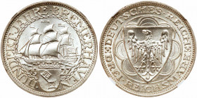 Germany. 3 Reichsmark, 1927-A. NGC MS65