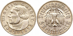 Germany. 5 Reichsmark, 1933-A. AU