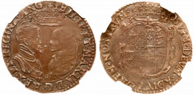 Great Britain. Shilling, 1555. NGC EF40