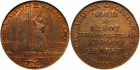 Great Britain. Middlesex. Conder Halfpenny, 1795. NGC MS63