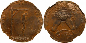 Great Britain. Middlesex. Conder Halfpenny, ND. NGC AU58