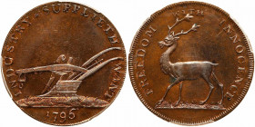 Great Britain. Middlesex. Conder Halfpenny, 1796. PCGS MS63