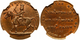 Great Britain. Middlesex. Conder Farthing, 1795. NGC MS64