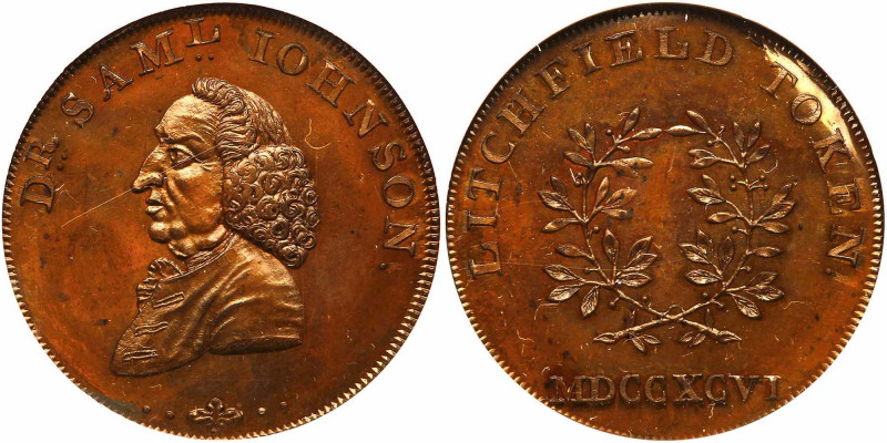 Great Britain. Staffordshire. Conder Halfpenny, 1796. D&H-18. Lichfield. Edge: P...