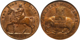 Great Britain. Warwickshire. Conder Halfpenny, 1792. NGC MS62
