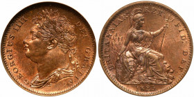 Great Britain. Farthing, 1825. ANACS MS65