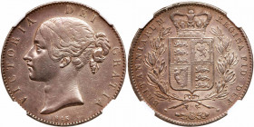 Great Britain. Crown, 1845. NGC EF