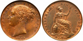 Great Britain. Farthing, 1853. ANACS MS63