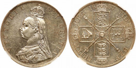 Great Britain. Double Florin, 1887. NGC UNC