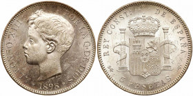 Spain. 5 Pesetas, 1898 (98) SGV. BU