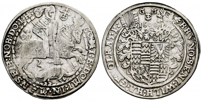 Germany. Bruno II., Wilhelm I., Johann Georg IV. and Volrath VI. Taler. 1608. Ma...