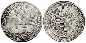 Germany. Bruno II., Wilhelm I., Johann Georg IV. and Volrath VI. Taler. 1608. Mansfeld-Bornstedt. (Dav-6919). Ag. 28,51 g. Scratches on obverse. VF/Ch...