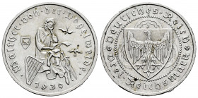 Germany. 3 reichsmark. 1930. Hambourg. J. (Km-69). Ag. 15,07 g. Almost XF. Est...80,00. 

Spanish description: Alemania. 3 reichsmark. 1930. Hamburg...