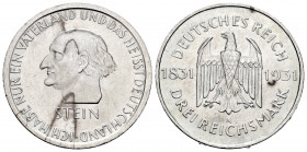 Germany. 3 reichsmark. 1931. Berlin. A. (Km-73). (Jaeger-348). Ag. 14,94 g. Light stains. Choice VF/Almost XF. Est...90,00. 

Spanish description: A...