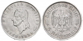 Germany. 5 reichsmark. 1934. F. (Km-85). (Jaeger-359). Ag. 13,85 g. Choice VF. Est...100,00. 

Spanish description: Alemania. 5 reichsmark. 1934. F....