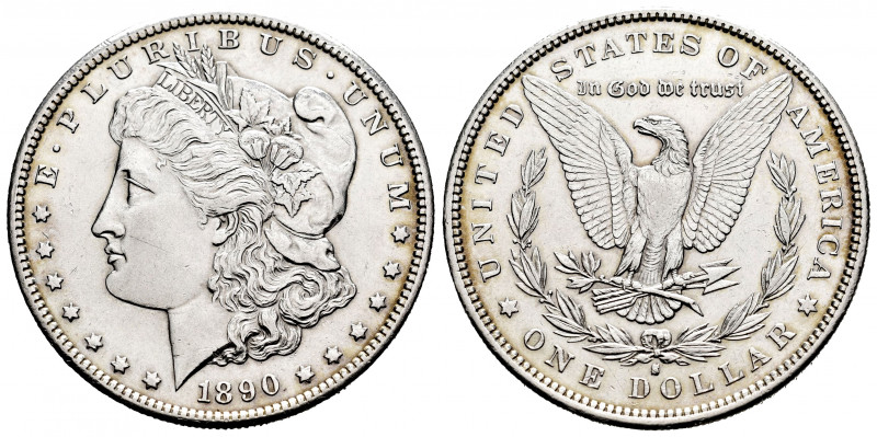 United States. 1 dollar. 1890. San Francisco. S. (Km-110). Ag. 26,78 g. XF. Est....