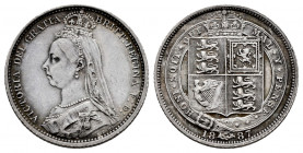 Great Britain. Victoria Queen. 6 pence. 1887. (Km-759). Ag. 2,82 g. XF. Est...40,00. 

Spanish description: Gran Bretaña. Victoria. 6 pence. 1887. (...