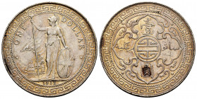 Great Britain. George V. Trade dollar. 1912. (Km-Tn5). (Dav-407). Ag. 26,92 g. XF. Est...120,00. 

Spanish description: Gran Bretaña. George V. Trad...