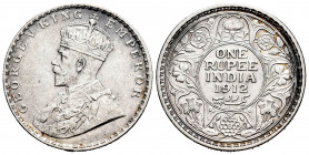 British India. George V. 1 rupee. 1912. Mumbai. (Km-524). Ag. 11,69 g. Choice VF. Est...25,00. 

Spanish description: India Británica. George V. 1 r...