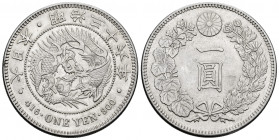 Japan. Mutsuhito. 1 yen. 1903 (año 36). (Km-Y.A25.3). Ag. 26,77 g. XF/AU. Est...100,00. 

Spanish description: Japón. Mutsuhito. 1 yen. 1903 (año 36...