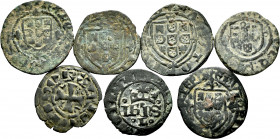 Portugal. Lot of 7 medieval Portuguese coins. TO EXAMINE. VF/Choice VF. Est...80,00. 

Spanish description: Portugal. Lote de 7 piezas medievales po...