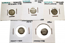 World Coins. Lot of 13 silver coins, 1 German, 5 Austrian, 7 Hungarian. TO EXAMINE. VF/XF. Est...150,00. 

Spanish description: Monedas Mundiales. L...