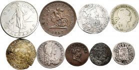 World Coins. Lot of 9 world coins, 2 copper and 7 silver. TO EXAMINE. F/Choice VF. Est...75,00. 

Spanish description: Monedas Mundiales. Lote de 9 ...
