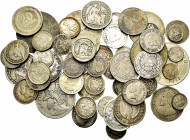 World Coins. Lot of 54 pieces of South American silver, mainly small modules. TO EXAMINE. F/XF. Est...250,00. 

Spanish description: Monedas Mundial...