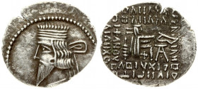 Parthia 1 Drachm (105-147 AD) Vologases III. Ekbatana. Averse: Diademed; jacketed bust of king left. Reverse: Arsakes I. seated right; examining bow; ...