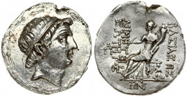 Greece Seleucids Kingdom 1 Tetradrachm Demetrios I Soter (162-150 BC) Antioch on-the-Orontes; circa 162-155/54 BC. Averse: Diademed head of Demetrios ...