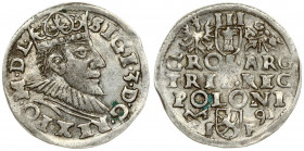 Poland 3 Groszy 1591 Poznan. Sigismund III Vasa (1587-1632). Crown coins. Averse: Crowned bust right. Reverse: Value; divided date; symbols and two-li...
