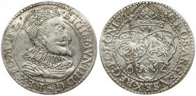 Poland 6 Groszy 1596 Malbork. Sigismund III Vasa (1587-1632). Averse: Crowned bust right. Reverse: Value and armorials above legend and date. Silver. ...