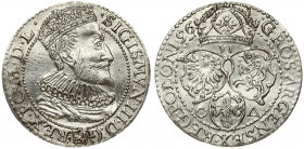 Poland 6 Groszy 1596 Malbork. Sigismund III Vasa (1587-1632). Averse: Crowned bust right. Reverse: Value and armorials above legend and date. Silver. ...