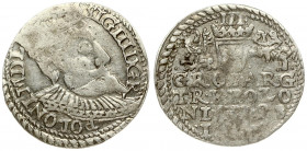 Poland 3 Groszy 1598 Olkusz. Sigismund III Vasa (1587-1632). Averse: Crowned bust. Reverse: Value and armorial above legend; date and mintmaster below...