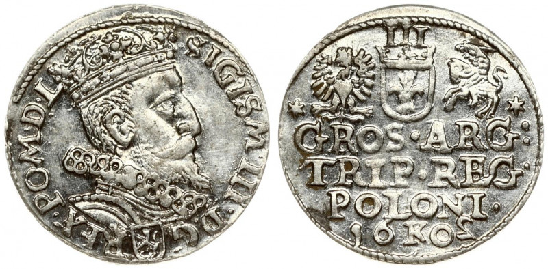 Poland 3 Groszy 1602 Krakow. Sigismund III Vasa (1587-1632). Crown coins. Averse...
