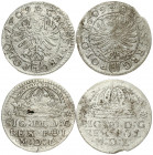 Poland 1 Grosz 1609. Sigismund III Vaza(1587–1632). Averse: Large crown above legend. Reverse: Eagle with shield on breast. (Different eagles). Silver...