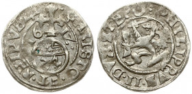 Poland POMERANIA-STETTIN 1/24 Thaler 1612 Philipp II(1606-1618). Averse: Crowned griffin to left with sword and book in circle. Averse Legend: PHILIPP...