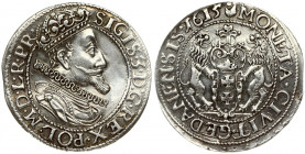 Poland Gdansk 1 Ort 1615 Sigismund III Vasa (1587-1632). Averse Lettering: SIGIS III D G REX POL M D L R PR. Reverse Lettering: MONETA CIVIT GEDANENSI...