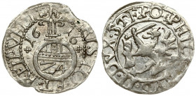Poland POMERANIA-STETTIN 1/24 Thaler 1615 Philipp II(1606-1618). Averse: Crowned griffin to left with sword and book in circle. Averse Legend: PHILIPP...
